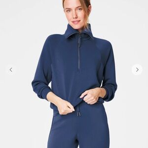 Spanx Air Essentials Half-Zip Pullover NWT M